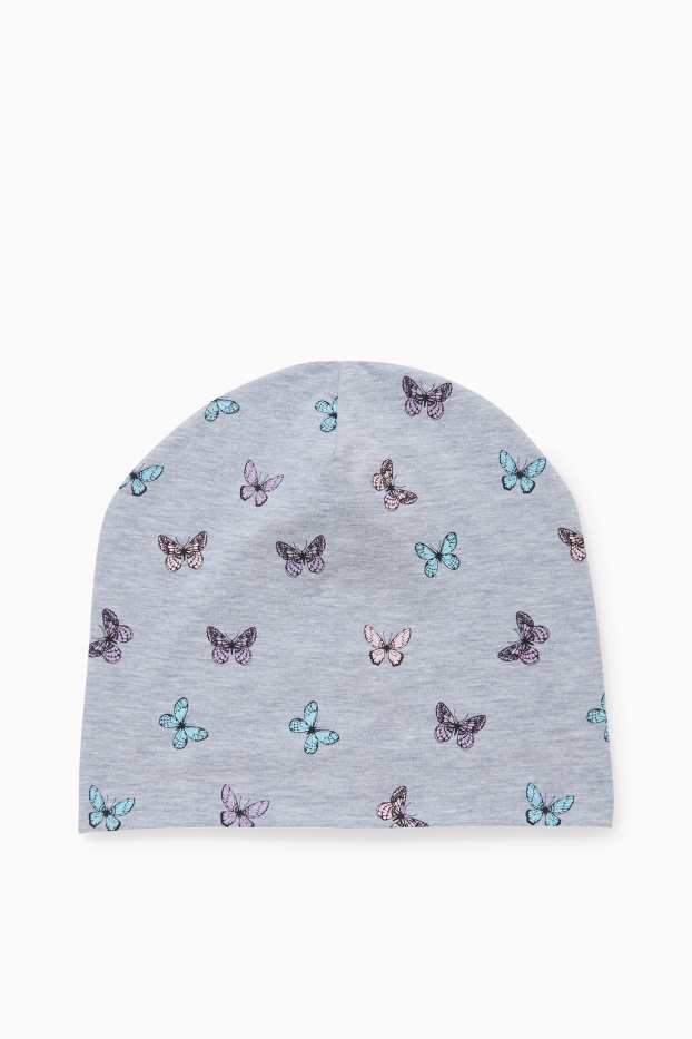 Copii - Fete - Căciulă - gri deschis melanj