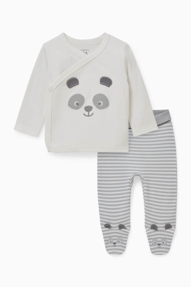Bébés garçons - Ensemble pour nouveau-né - 2 pièces - blanc crème