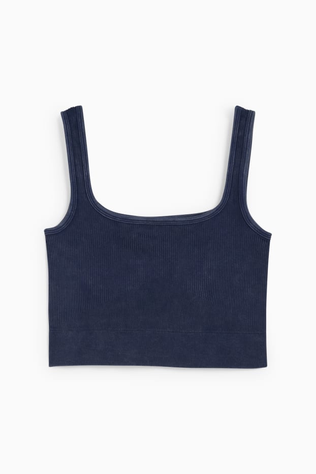 Femmes - Haut court - bleu foncé