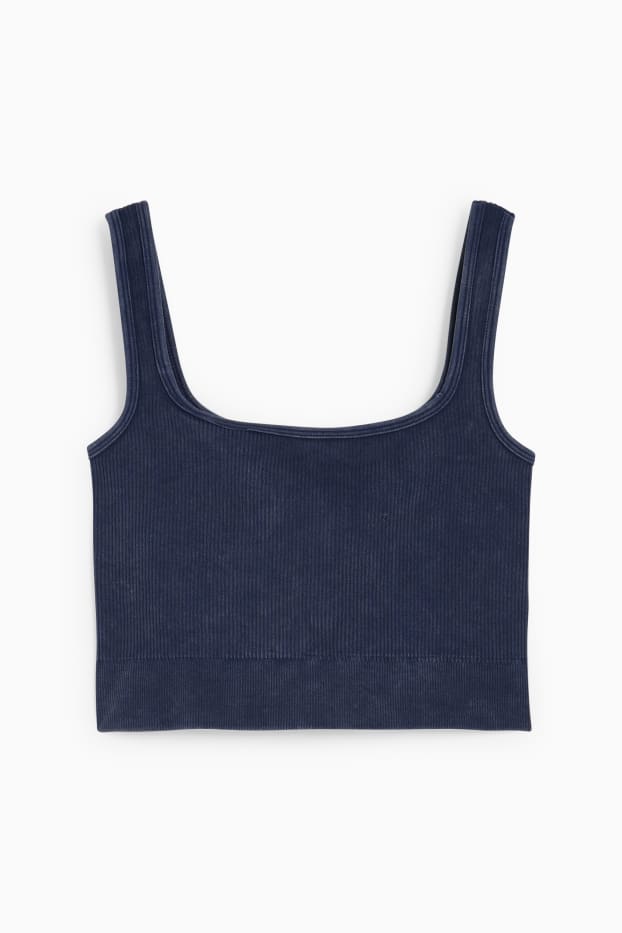 Femmes - Haut court - bleu foncé