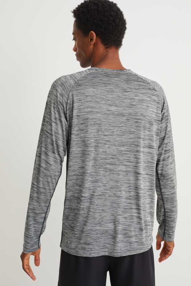 Pánské - Funkční tričko  - šedá-žíhaná