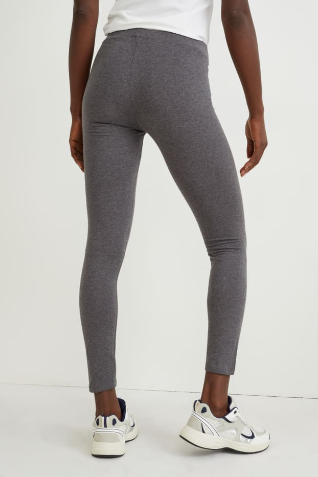 Dona - Paquet de 2 - leggings - LYCRA® - gris fosc