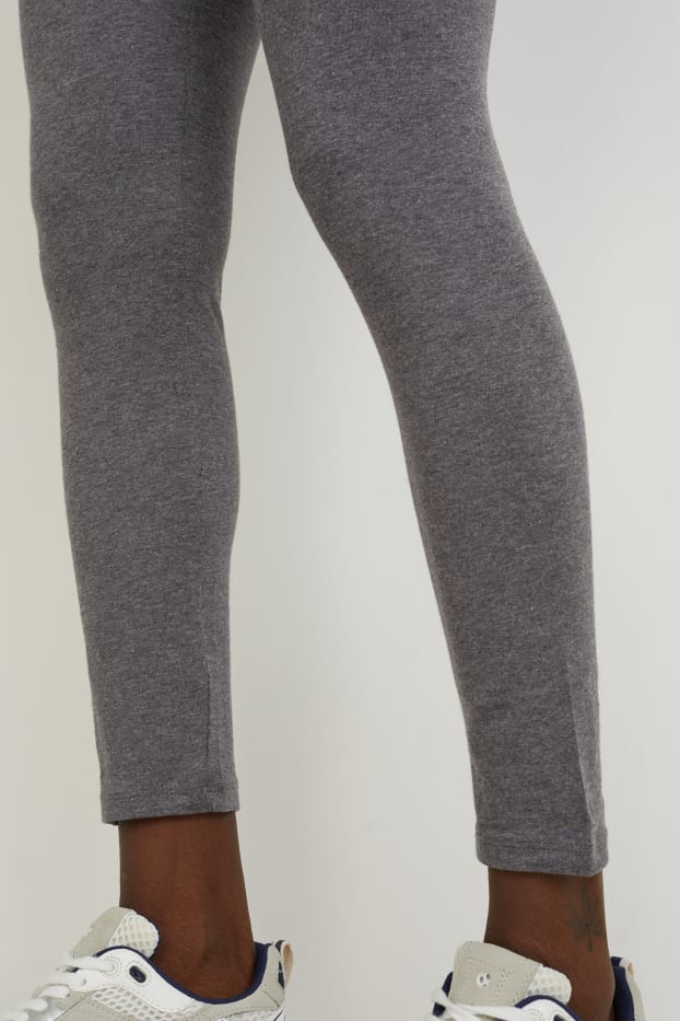 Dona - Paquet de 2 - leggings - LYCRA® - gris fosc