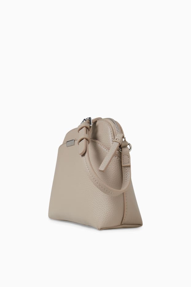 Women - Crossbody bag - faux leather - light beige