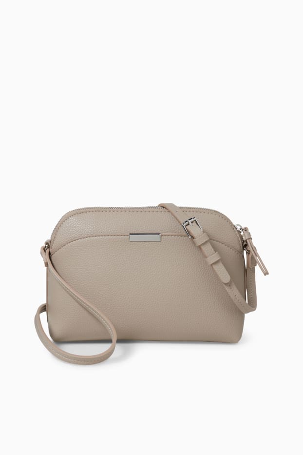 Women - Crossbody bag - faux leather - light beige
