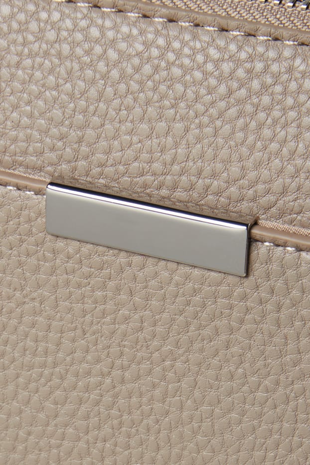 Women - Crossbody bag - faux leather - light beige