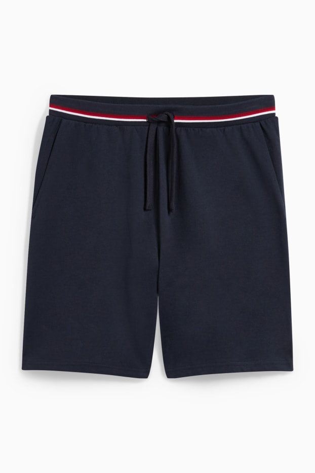 Hommes - Short de pyjama - bleu foncé