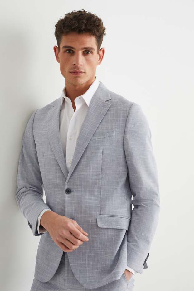 Home - Americana combinable - slim fit - stretch - LYCRA® - gris