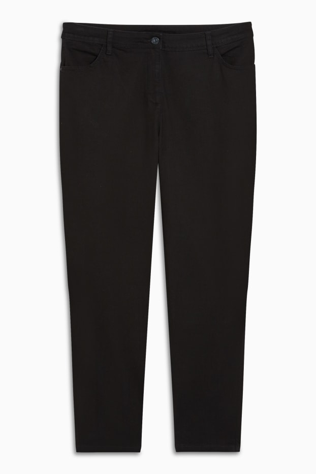 Dona - Slim jeans - mid waist - negre