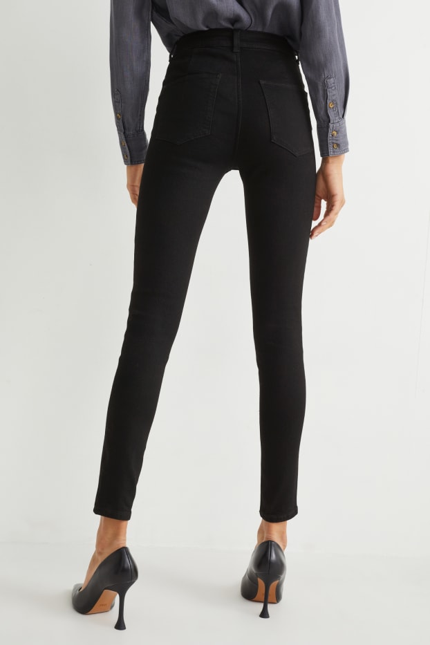 Dámské - Jegging jeans - high waist - černá