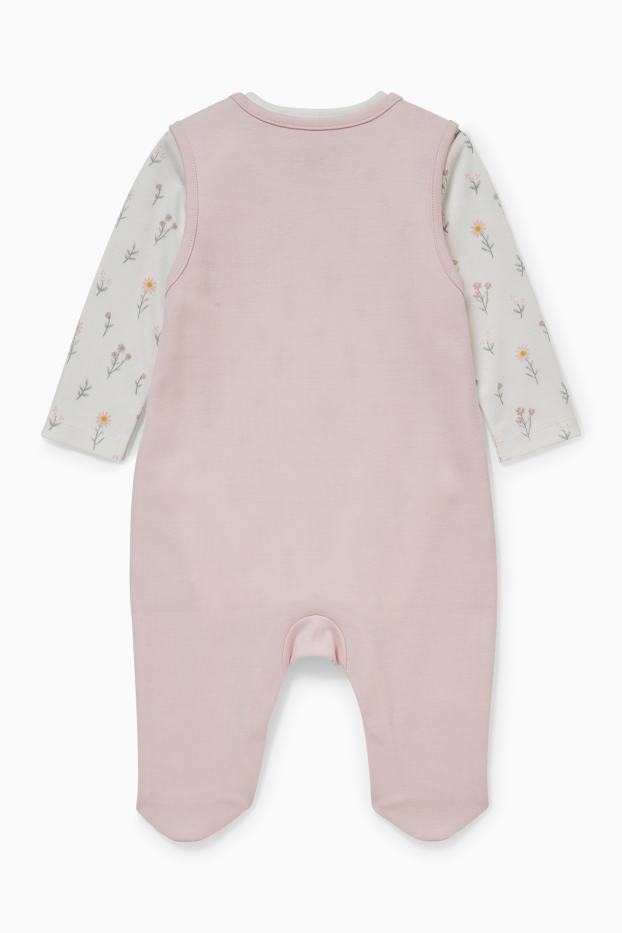 Baby Mädchen - Strampler-Set - 2 teilig - rosa
