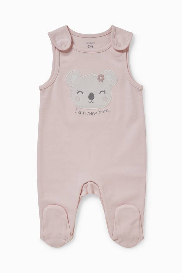 Baby Mädchen - Strampler-Set - 2 teilig - rosa
