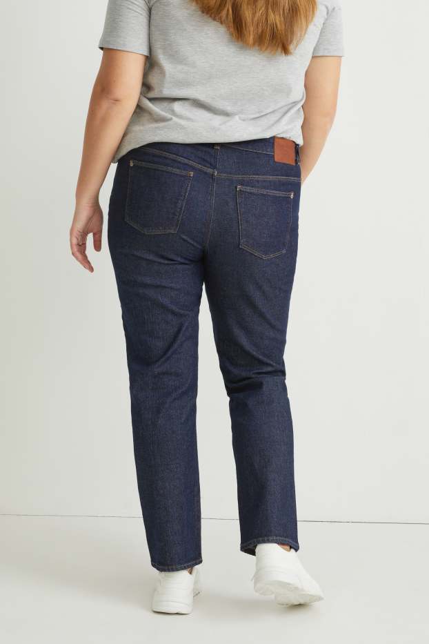 Dames - Straight jeans - high waist - LYCRA® - jeansdonkerblauw