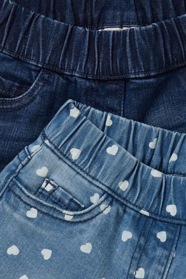 Bambine - Confezione da 2 - shorts di jeans - jeans azzurro