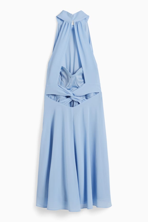 Donna - Vestito di chiffon - da festa - azzurro