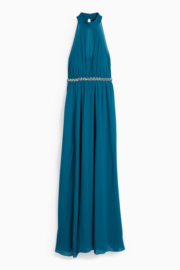 Femmes - Robe de gaze - style festif - vert foncé