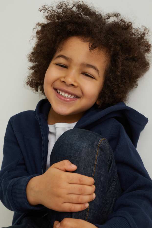 Enfants garçons - Slim jean - jean doublé - jean bleu foncé