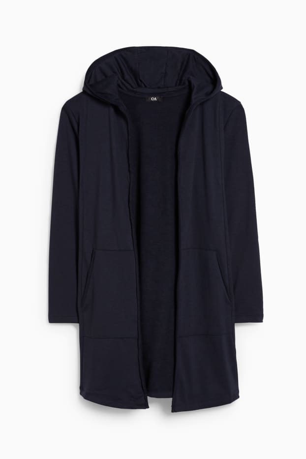 Damen - Sweatjacke mit Kapuze - dunkelblau