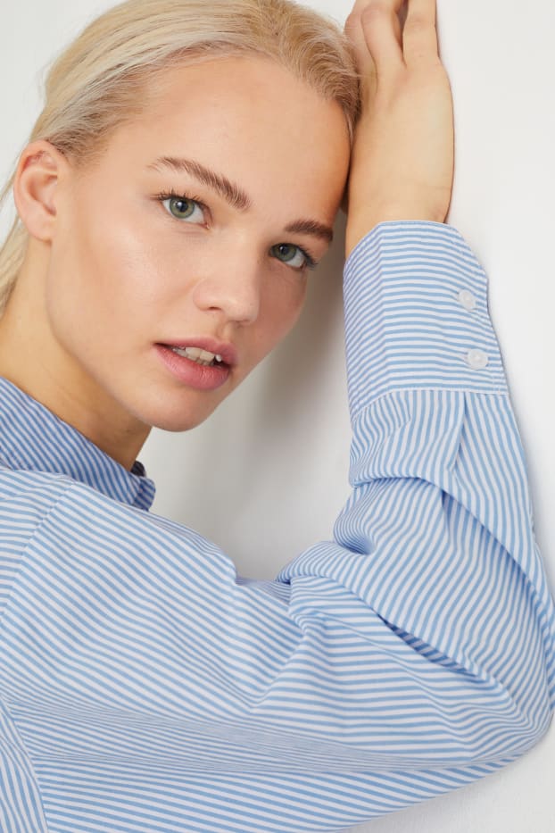Dona - Brusa - ratlles - blau/blanc