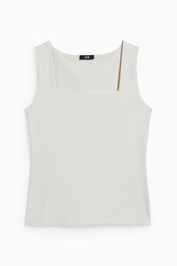 Damen - Top - cremeweiss