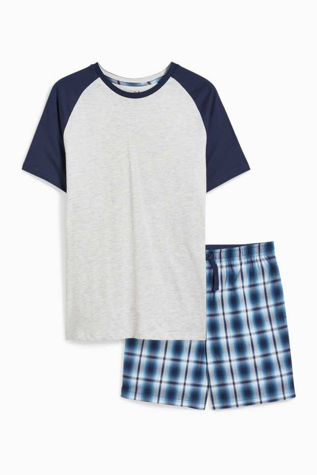 Men - Short pyjamas - light gray-melange