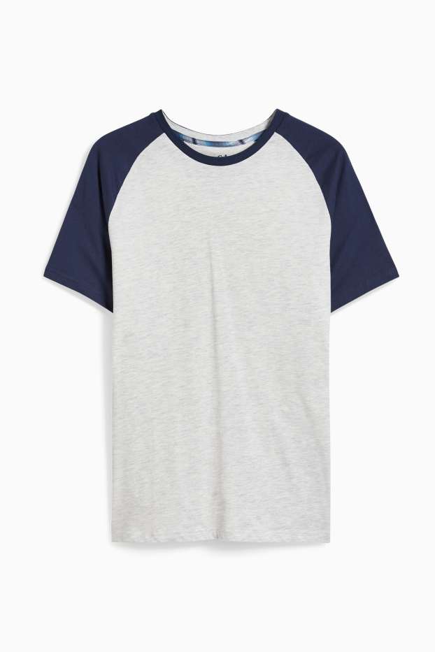 Men - Short pyjamas - light gray-melange