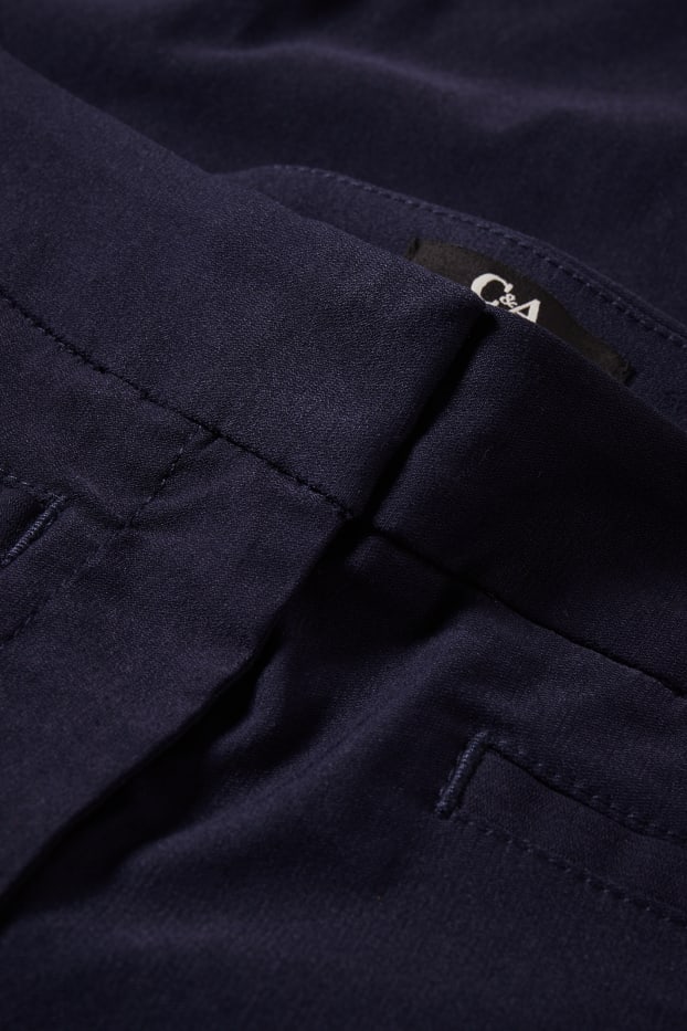 Women - Cloth trousers - high waist - cigarette fit - dark blue