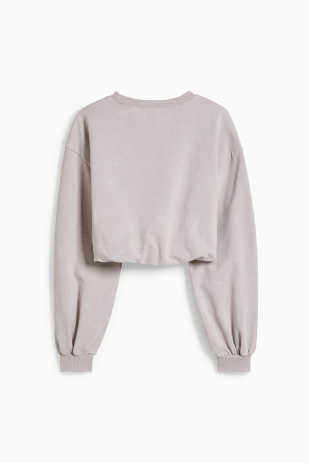 Damen - Crop Sweatshirt - hellbeige