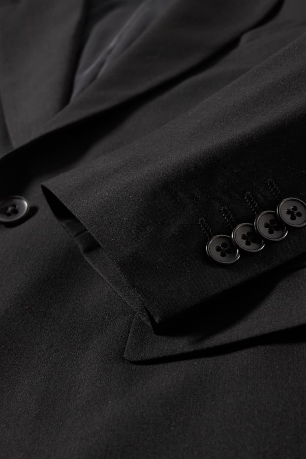 Hommes - Veste de costume - regular fit - Flex - LYCRA® - noir