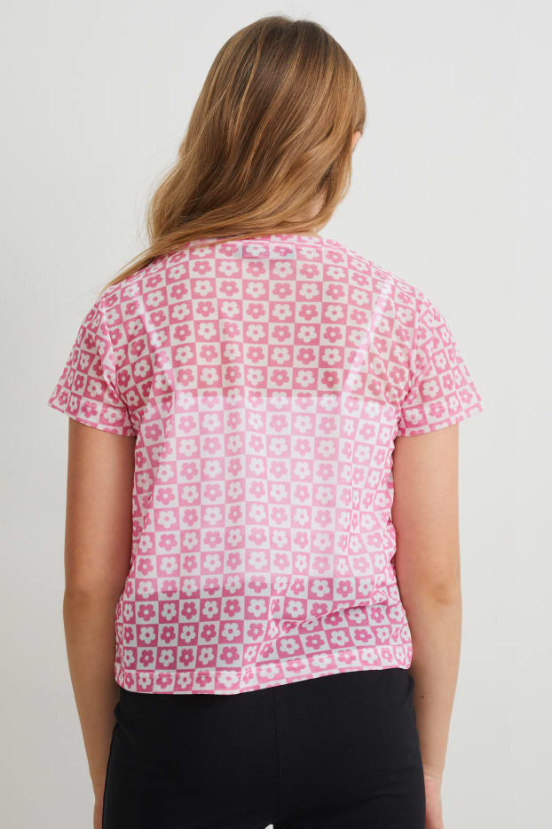 Enfants filles - Ensemble - T-shirt et top - 2 pièces - rose