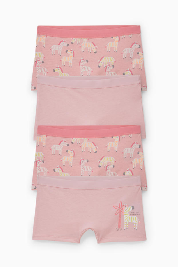 Kinder Mädchen - Multipack 4er - Boxershorts - rosa