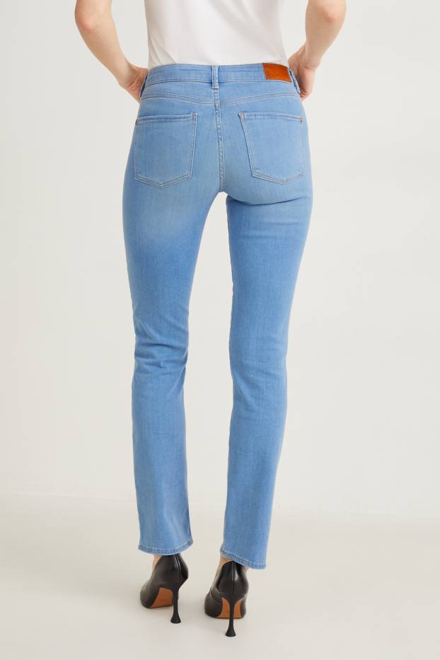 Dona - Straight jeans - mid waist - texà blau clar