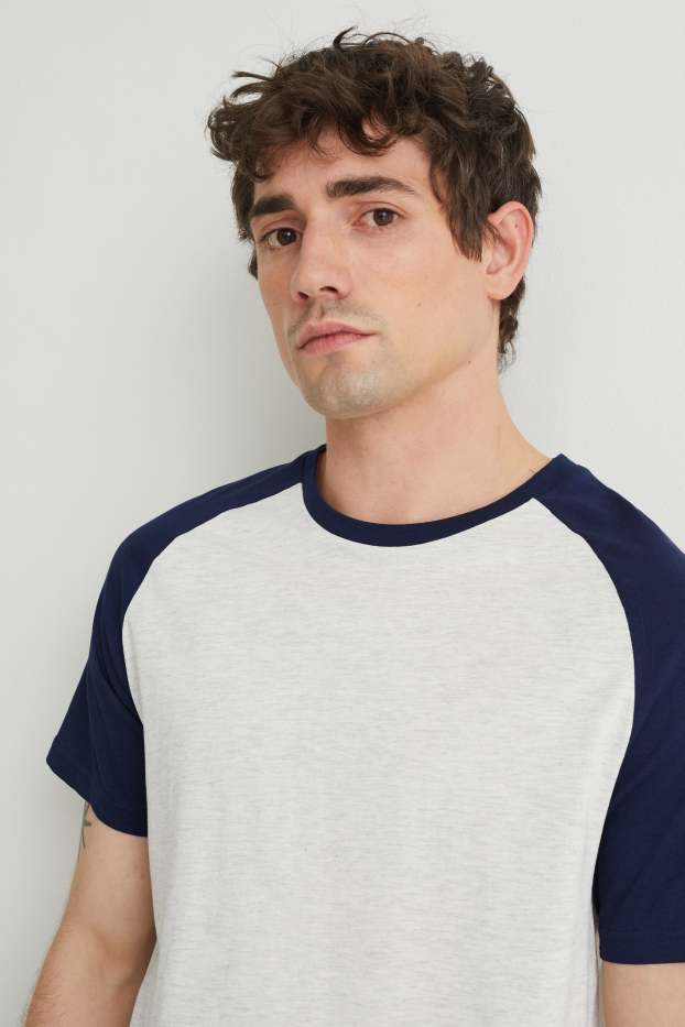Men - Short pyjamas - light gray-melange