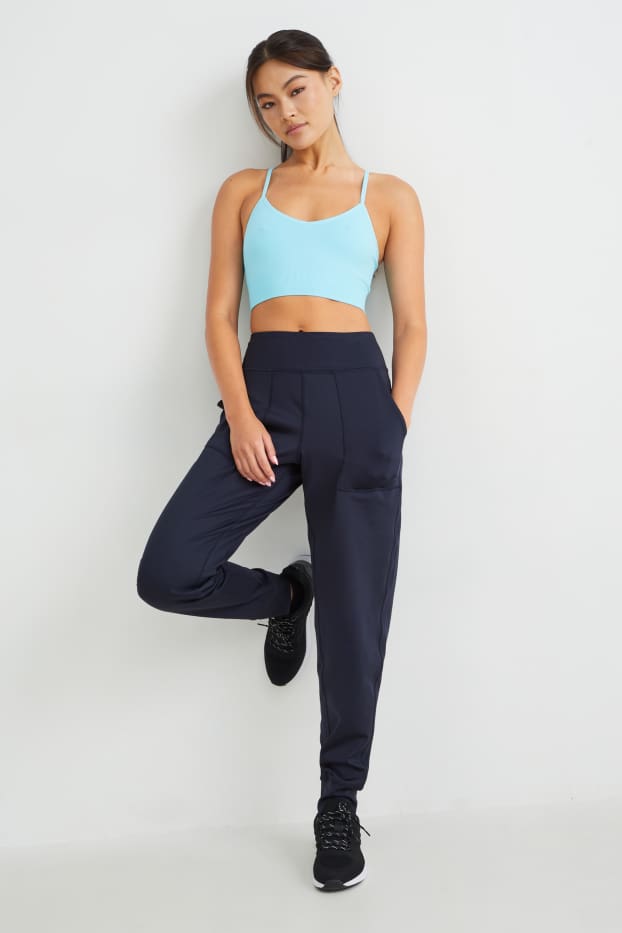 Women - Active trousers - fitness - 4 Way Stretch - dark blue