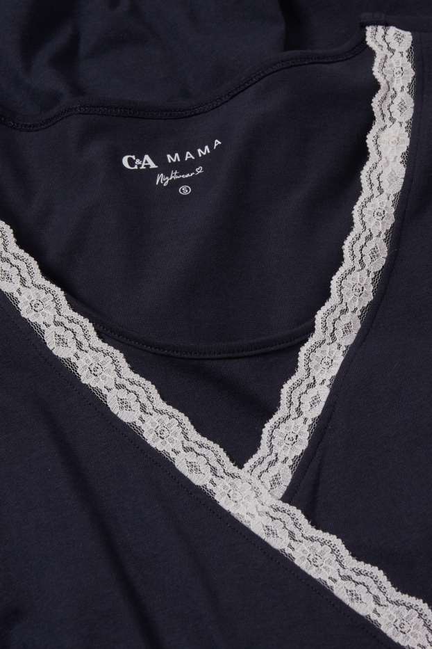 Women - Nursing nightdress - dark blue