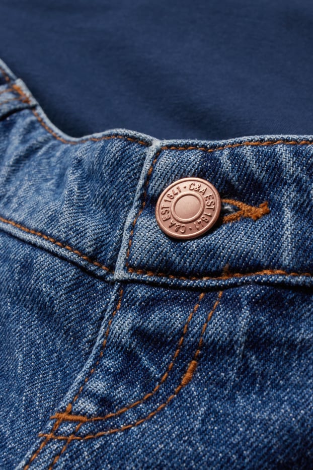 Dámské - Těhotenské džíny - straight jeans - LYCRA® - džíny - modré