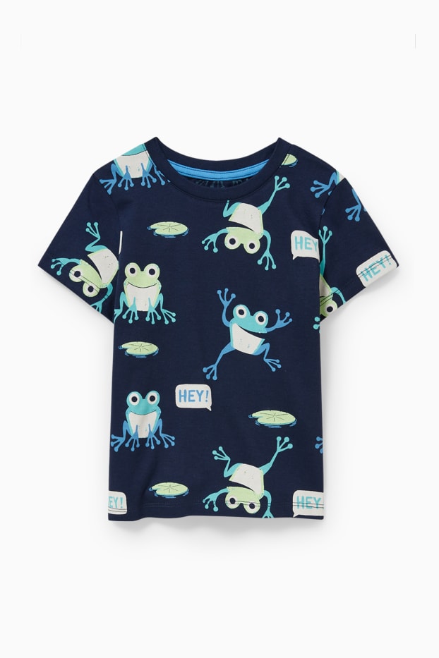 Children Boys - Set - short sleeve T-shirt and shorts - 2 piece - dark blue