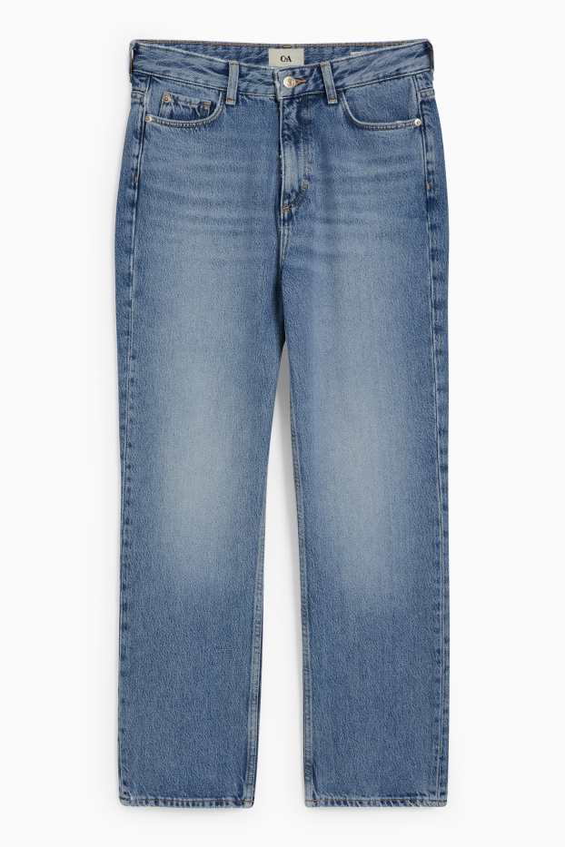 Femei - Straight jeans - talie înaltă - denim-albastru