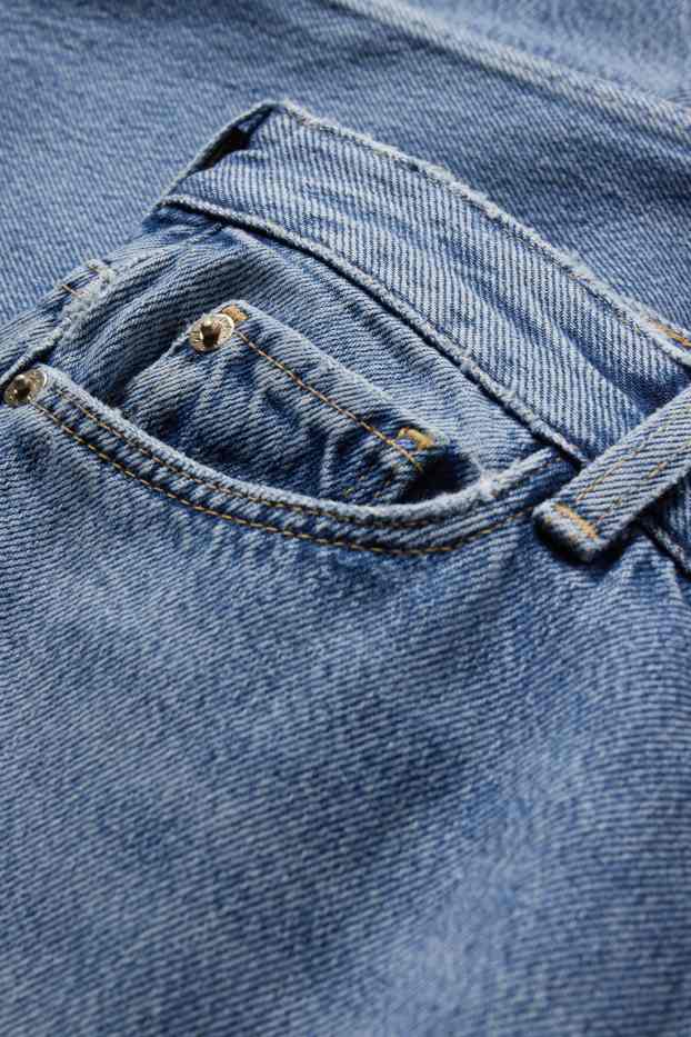 Femei - Straight jeans - talie înaltă - denim-albastru