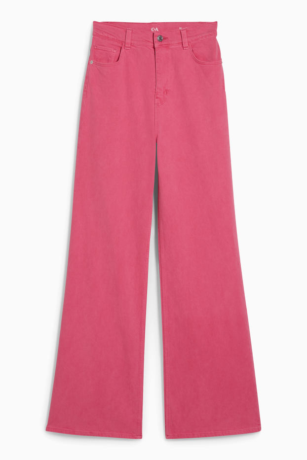 Dona - Loose fit jeans - high waist - LYCRA® - fúcsia