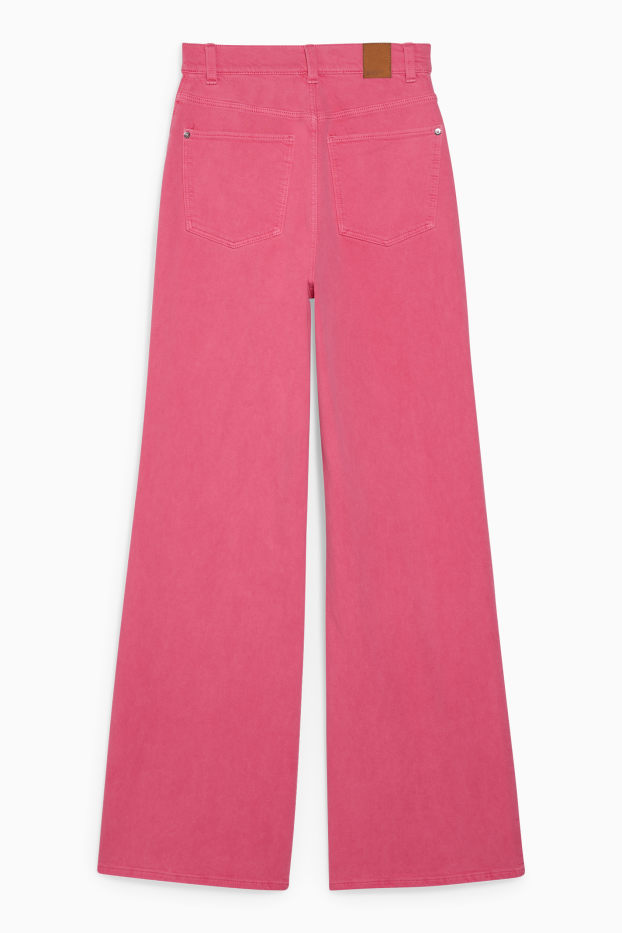 Dona - Loose fit jeans - high waist - LYCRA® - fúcsia