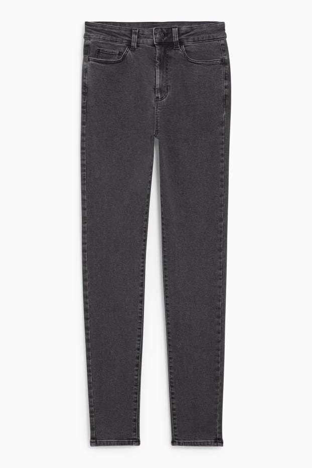 Dámské - Jegging jeans - high waist - džíny - tmavošedé