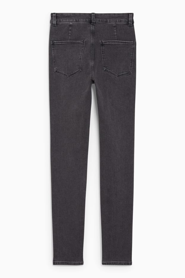 Dámské - Jegging jeans - high waist - džíny - tmavošedé