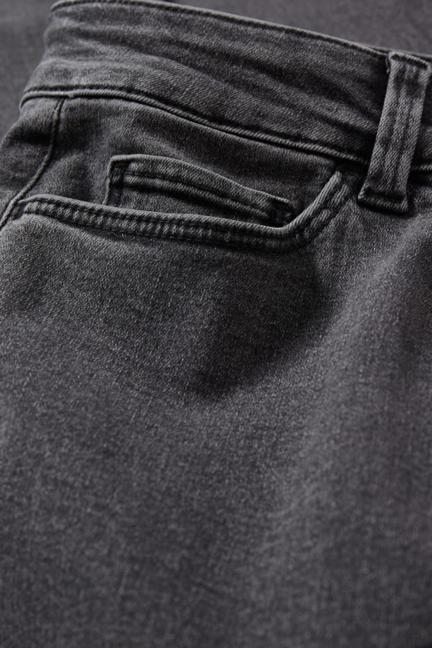 Dámské - Jegging jeans - high waist - džíny - tmavošedé