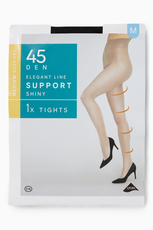 Dames - Panty - LYCRA® - 45 DEN - zwart
