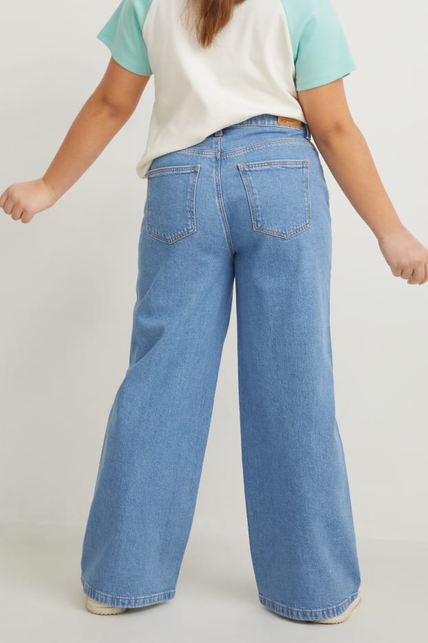 Nena - Talles esteses - paquet de 2 - wide leg jeans - texà blau clar