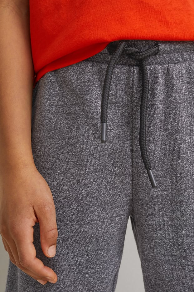 Kinder Jungen - Multipack 2er - Sweatshorts - grau-melange