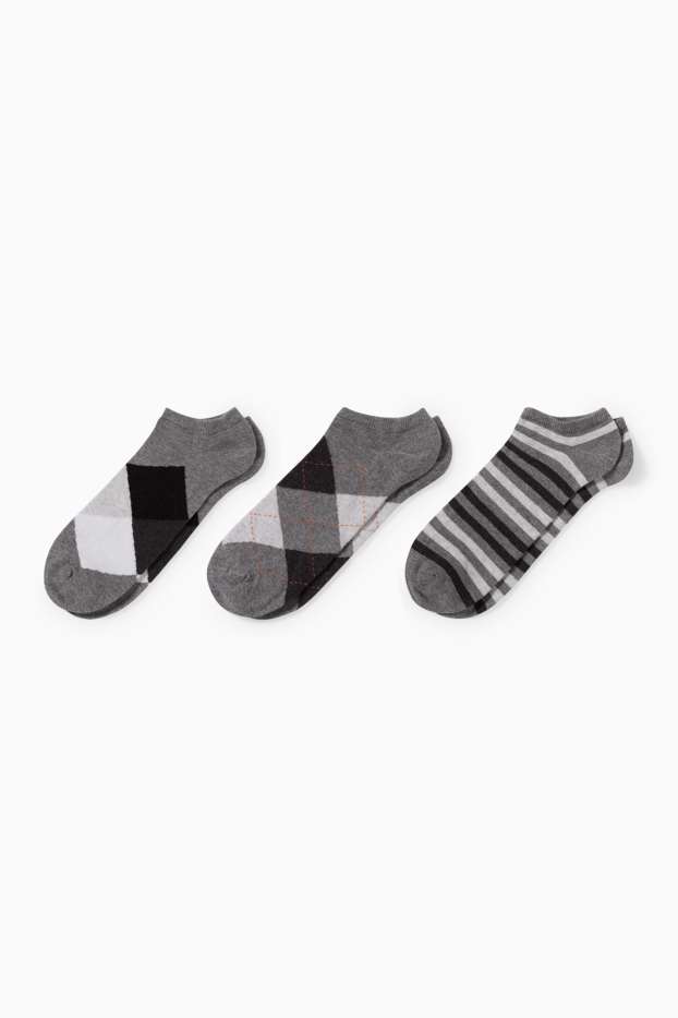 Home - Paquet de 3 - mitjons turmellers - LYCRA® - àloe vera - gris