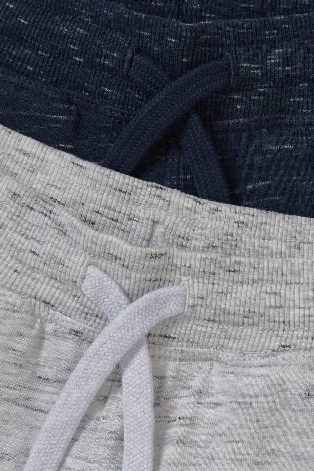 Copii - Băieți - Multipack 2 perechi - pantaloni scurți trening - gri deschis melanj