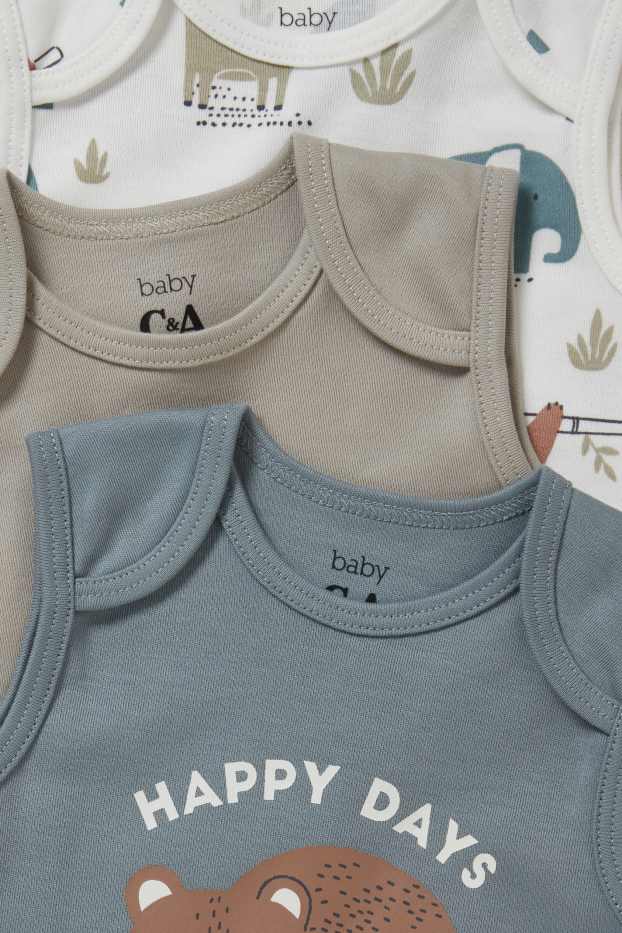 Baby Buben - Multipack 3er - Baby-Body - cremeweiß